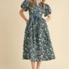 Navy Floral Puff Sleeve Midi Dress -MODERN MILLIE Shop 22858900 a9eb45f1 233e 40ba a5f7 950a41c29a22