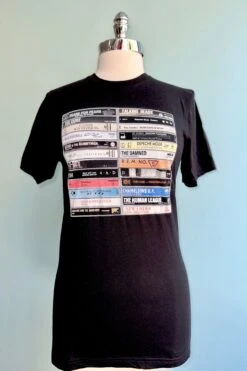 New Wave Cassette T-Shirt In Black
