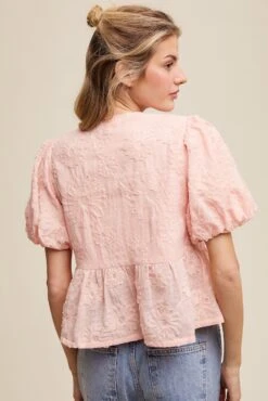 Bow Tie Floral Puff Sleeve Top In Pink 8 Bow Tie Floral Puff Sleeve Top In Pink -MODERN MILLIE Shop 23120267 01f4a7a5 7cf0 46ac a5e8 08c42c726011