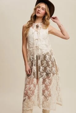 Ecru Sheer Floral Embroidered Lace Vest -MODERN MILLIE Shop 23178193 665bc71b 6ac6 49bf 8f67 28b2d355a94b