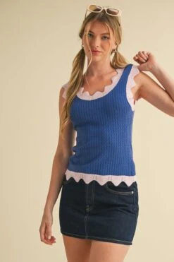 Azure Scalloped Pointelle Knit Tank Top -MODERN MILLIE Shop 23360316 95ff5c4c 21ab 4df2 b250 16fe928711b7