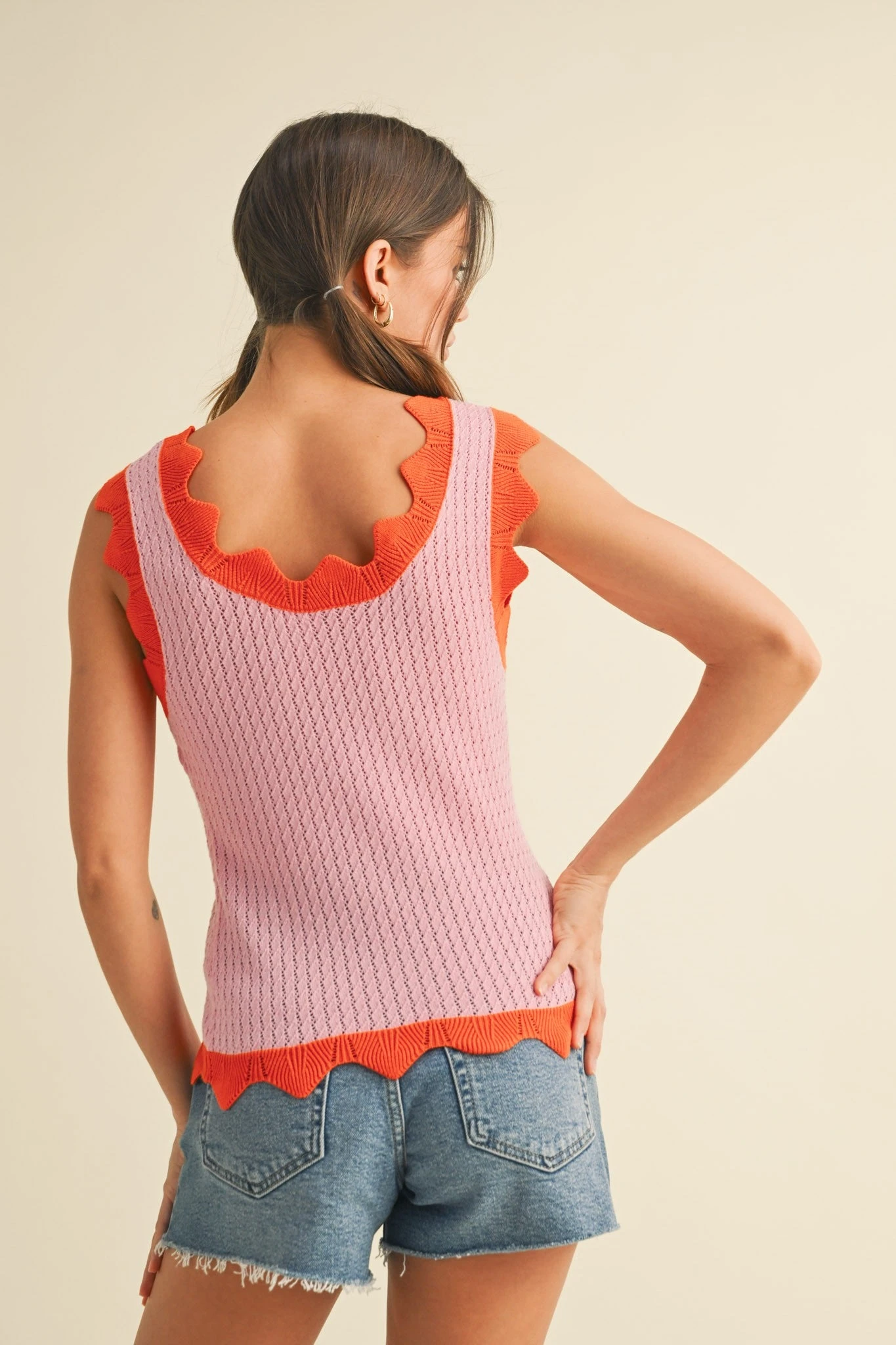 Pink and Orange Scalloped Pointelle Knit Tank Top Pink And Orange Scalloped Pointelle Knit Tank Top -MODERN MILLIE Shop 23360316 b936d584 326a 492b a88a 97f7eeed4b4e