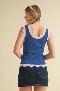 Azure Scalloped Pointelle Knit Tank Top -MODERN MILLIE Shop 23360316 f0ec8d1d 259e 4de1 95a9 522641d91827