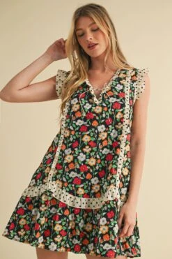 Floral And Polka-Dot A-Line Mini Dress -MODERN MILLIE Shop 23501091 54efbba5 cc52 4c4d a3f5 9b5eb5d66bfb