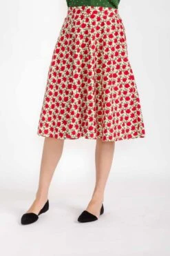 Red Floral Full Skirt By Tulip B. -MODERN MILLIE Shop 23686320 59e81873 2301 453b afcf d9bd2e153220