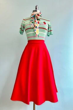 Red Jersey Charlotte Skirt By Retrolicious -MODERN MILLIE Shop 24839728 4B86 4EA7 A520 A283C063F87C