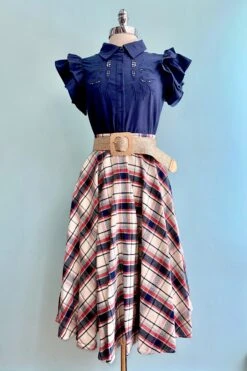 Navy Cut-Out Embroidered Button Down Top -MODERN MILLIE Shop 24F55C39 199D 4B1C 8BE3 3803D53DD38D