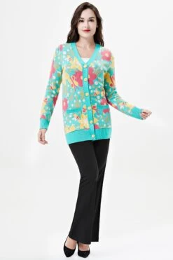 Insects And Florals Fiona Cardigan By Miss Lulo 11 Insects And Florals Fiona Cardigan By Miss Lulo -MODERN MILLIE Shop 25205 TEALMULTI 04