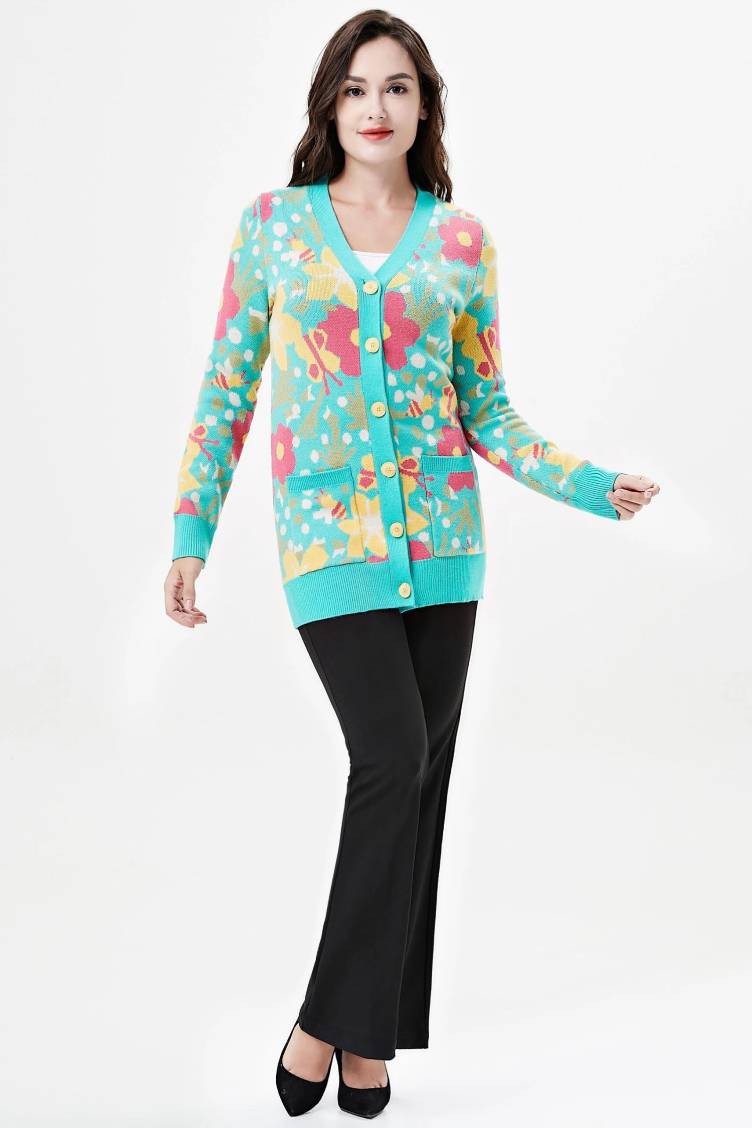 Insects and Florals Fiona Cardigan by Miss Lulo Insects And Florals Fiona Cardigan By Miss Lulo -MODERN MILLIE Shop 25205 TEALMULTI 04 scaled