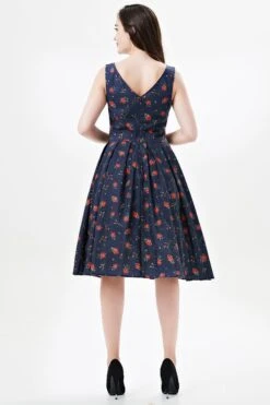 Navy Lady Bugs Lily Dress By Miss Lulo -MODERN MILLIE Shop 253106 NAVYMULTI 03