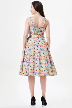 Rainbow Bird Lori Dress By Miss Lulo -MODERN MILLIE Shop 253116 MULTICOLOR 03