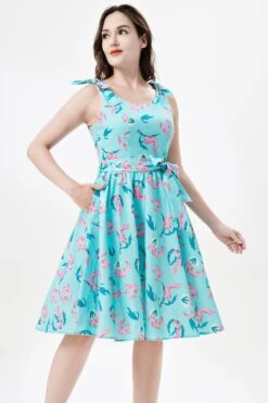 Teal Axolotl Bri Dress By Miss Lulo -MODERN MILLIE Shop 253126 TEALMULTI 01