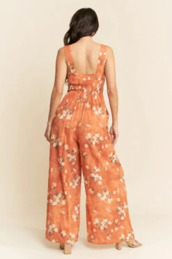 Orange Daisy Smocked Wide Leg Jumpsuit -MODERN MILLIE Shop 25fcf117a99f39ae1ecf593e3244a6fa2b735d0008e5f13855434a37040c0a60