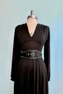 Solid Black Raquel Maxi Dress With Bishop Sleeves By Wax Poetic -MODERN MILLIE Shop 269E4826 BABE 4760 BAF3 48EB1168B00B