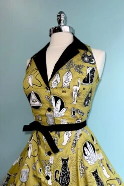 Chartreuse Occult Betty Lou Dress By Heart Of Haute -MODERN MILLIE Shop 26FBFFB1 CE79 4FA2 918B C6DF0F7951F0