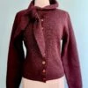 Final Sale Posey Tie Cardigan In Burgundy By Banned