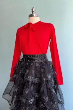 Black Sparkle Organza Tiered Midi Skirt -MODERN MILLIE Shop 28A7F8B3 2FDA 4182 8F75 5E2DA2102165