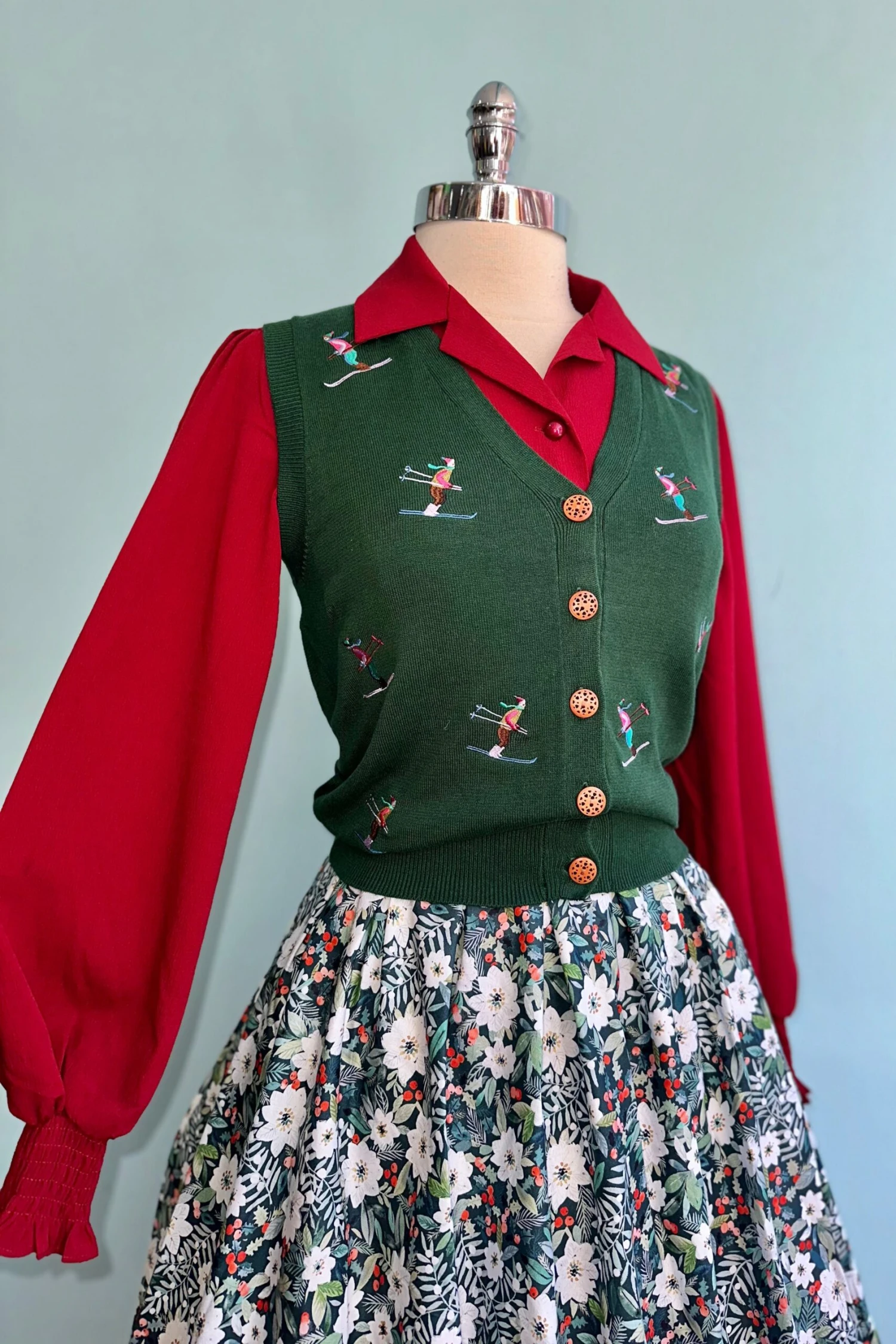 Green Ski Snow Button Up Vest by Banned Green Ski Snow Button Up Vest By Banned -MODERN MILLIE Shop 2A9E1339 4D0C 44B3 A2F3 1CD195DAD47A scaled