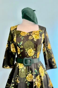 Black And Gold Floral Inez Dress By Hearts & Roses London -MODERN MILLIE Shop 2BD12F02 F01A 46FB 8F28 AD757B4245C1