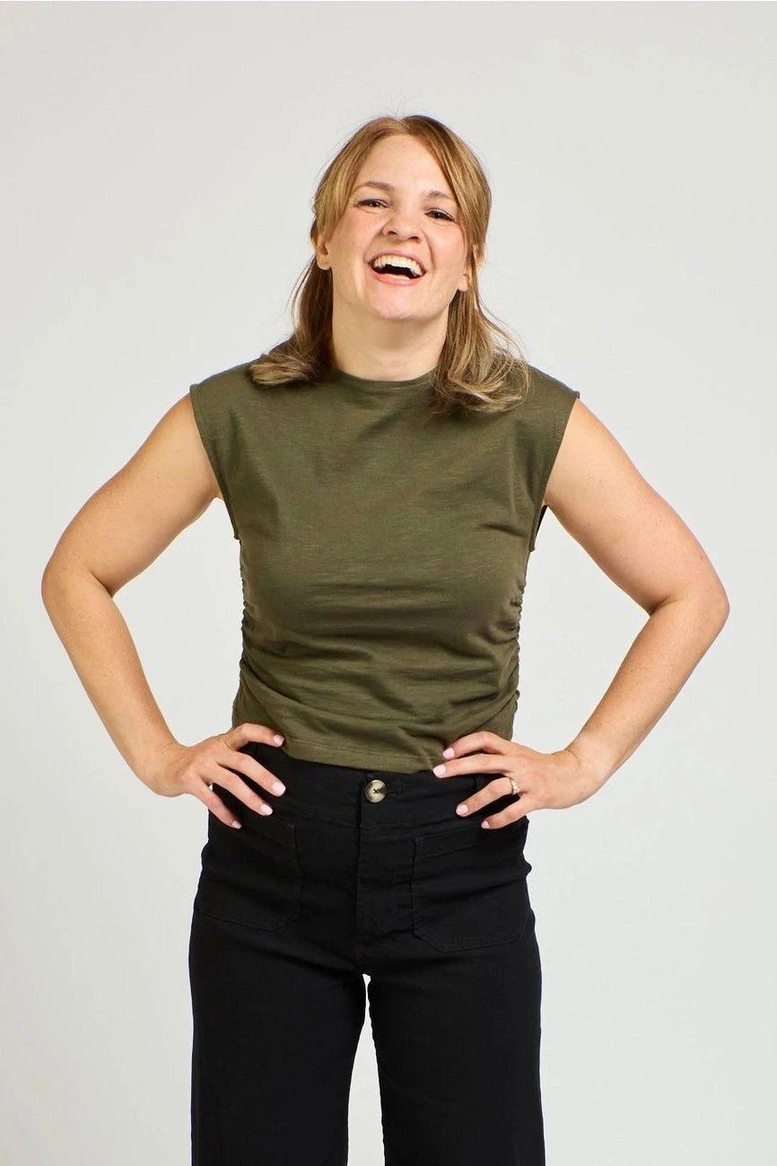 Olive Ruched Top by Mata Traders Olive Ruched Top By Mata Traders -MODERN MILLIE Shop 2D228D31 D060 45E6 9020 81420F68139A