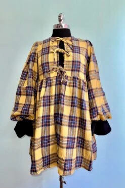 Mustard Plaid Flannel Mini Dress -MODERN MILLIE Shop 2DC59C40 225E 4FD3 9B86 371E8423A402