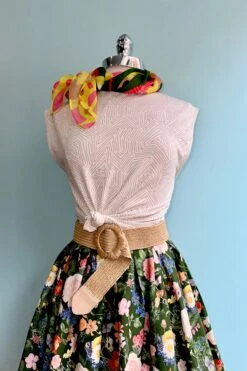 Dark Green Floral Skirt By Retrolicious -MODERN MILLIE Shop 319D1906 0033 4E1D BBF7 149EF17FAC65