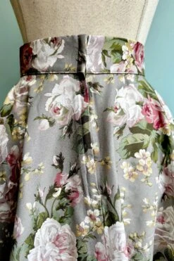 Grey Floral Circle Skirt By Heart Of Haute -MODERN MILLIE Shop 322C9D3B 56F1 4B50 B79E 7C49E52CF1C7