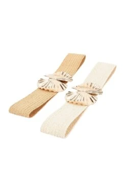 Metal Flower Stretch Belt In Multiple Colors