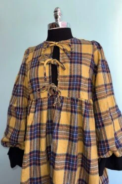 Mustard Plaid Flannel Mini Dress -MODERN MILLIE Shop 3270D5CE B072 4B6C 8F1B AD4CA4279D0D