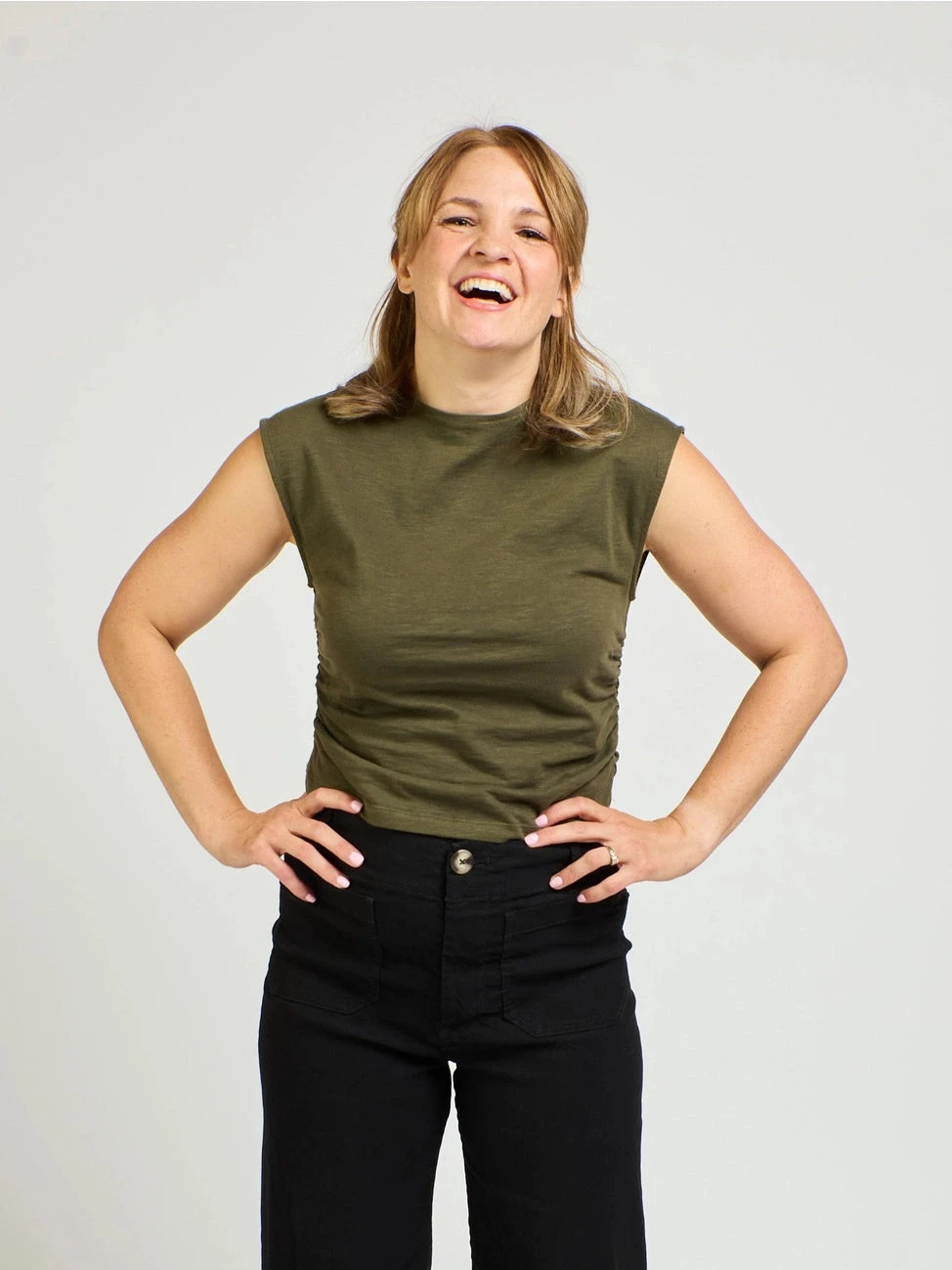 Olive Ruched Top by Mata Traders Olive Ruched Top By Mata Traders -MODERN MILLIE Shop 3475cafcba4f8a66b984e9e6f49c66abc677c097d92adca5f20481bd570bbdce