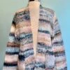 Chunky Knit Open Cardigan In Blue And Tan By Molly Bracken -MODERN MILLIE Shop 34D8EFFE 145C 4A42 B368 36DAE0675D0B