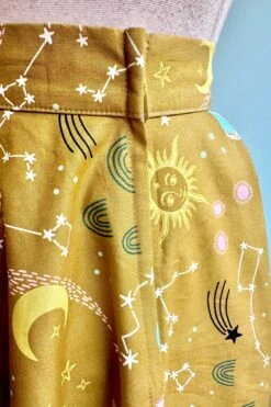 Chartreuse Constellations Circle Skirt By Heart Of Haute -MODERN MILLIE Shop 351F987A ABBD 4A78 8BBF 0808D7359ACB