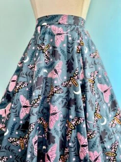 Mauve Nocturnal Moth Full Skirt By Eva Rose -MODERN MILLIE Shop 3771A77A C399 4077 A02D 8EAF0B229D94