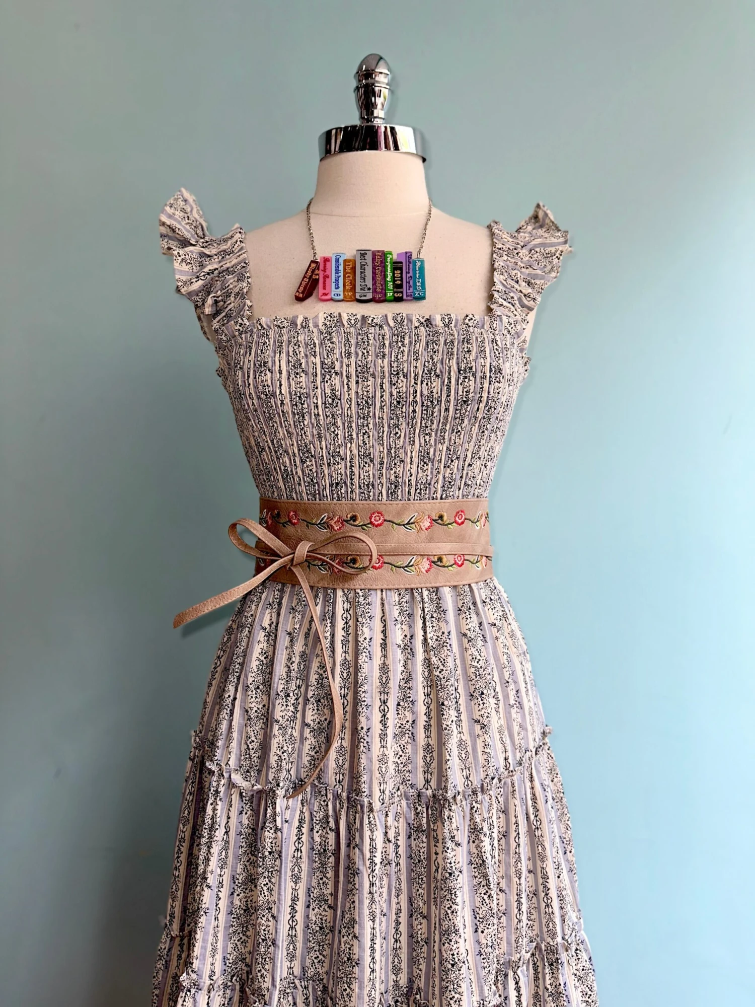 Floral and Striped Smocked Ruffle Sleeve Midi Dress Floral And Striped Smocked Ruffle Sleeve Midi Dress -MODERN MILLIE Shop 37AE9678 3C51 4442 8ABE 56571776C3F3 scaled