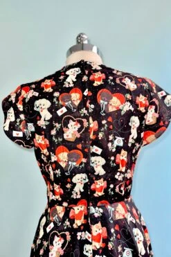 Puppy And Kitty Valentines Surplice Dress By Voodoo Vixen -MODERN MILLIE Shop 38BDAAC4 0A75 4AB3 8892 CD6F3CECE1EA
