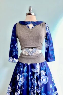 Blue Floral Dafney Swing Dress By Hearts & Roses London -MODERN MILLIE Shop 3A37B1AA 2D07 4550 8570 5E533C81F77B