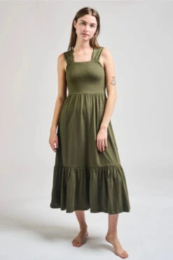 Olive Opal Dress By Mata Traders