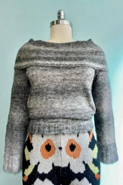 Final Sale COZY Bare Shoulder Sweater In Ash By Lili Sidonio