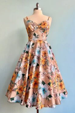 Pattaya Tropical Floral 50's Dress By Hell Bunny
