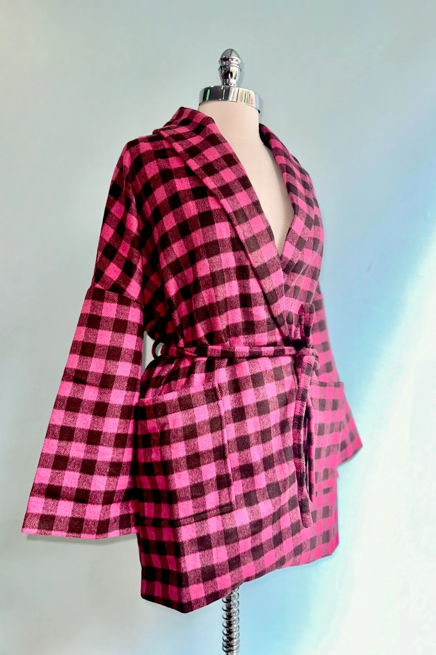 Final Sale Pink Checkered Wrap Coat by Compania Fantastica Final Sale Pink Checkered Wrap Coat By Compania Fantastica -MODERN MILLIE Shop 3BA3FC55 8D4B 4F46 9D48 4F488BEE2B53 scaled