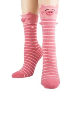 Pink Piggy 3D Women's Socks By Foot Traffic