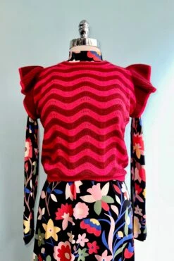 Black Floral Midi Knit Dress By Compania Fantastica -MODERN MILLIE Shop 3E3E1B31 4BEB 46AE A7C3 2768624DD71B