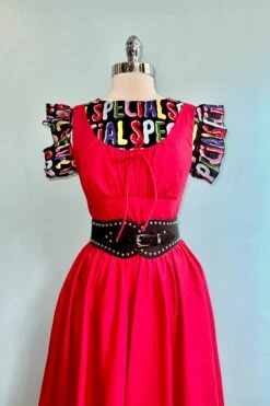 Red Lolita Midi Dress By Timeless London -MODERN MILLIE Shop 3EB23847 FC4C 4835 8FCD 7EEA4EE7CB65