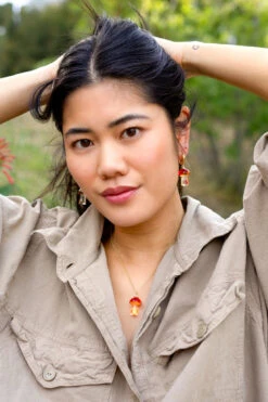 Shroom Boom Earrings In Red By Peter And June -MODERN MILLIE Shop 3cfc36475fec23cb1b19f74627312d8e26577ddac3257541be680547f7f1a05a