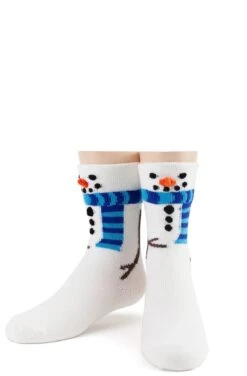 Kids 3D Snowman Socks By Foot Traffic