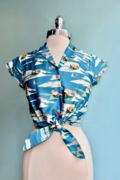 Blue Robin's Hood Bay Peggy Top By Palava