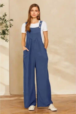 Denim Blue Wide Leg Jumpsuit