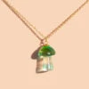 Shroom Boom Necklace In Green By Peter And June