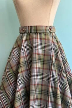 Green Sophia Check Circle Skirt By Banned -MODERN MILLIE Shop 445FCDD6 601C 4FFC B262 314AA4B90C02