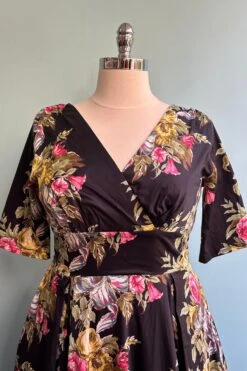 Verona Black Floral Valentina Dress By Retrospec'd 4 Verona Black Floral Valentina Dress By Retrospec'd -MODERN MILLIE Shop 4484EB5B A37C 4534 A576 C38DCA7FDD1E